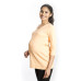 Zeme Organics Maternity Fitted Top - Orange